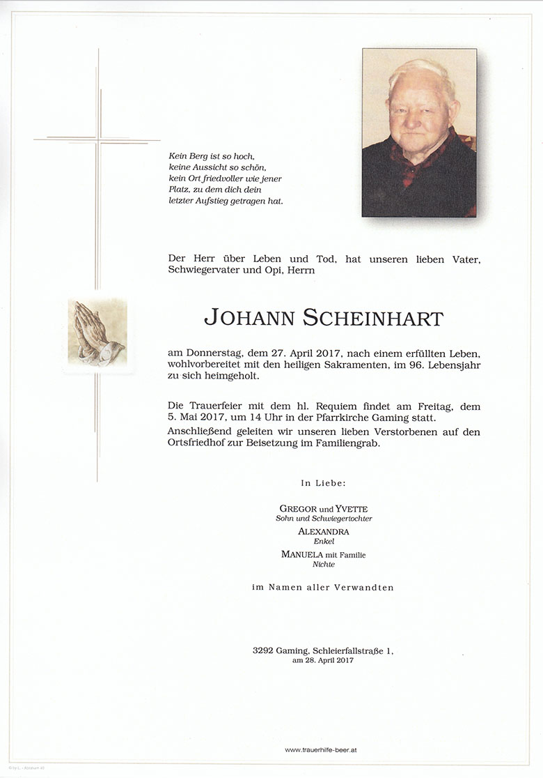 Parte Johann Scheinhart